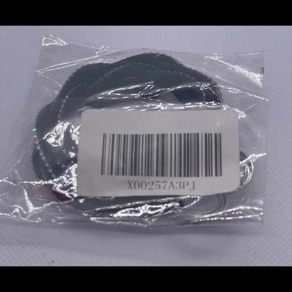 Leather bracelet or choker with heart charm and rhinestones. - Picture 10 of 10